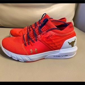 The Rock project UA HOVR size 9 Blood Orange